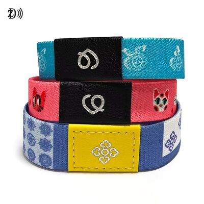 Elastyczna opaska na nadgarstek RFID 13.56MHz NFC z poliestru i gumy do kontroli dostępu