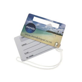 Laminowany otwór do wyciskania CMYK Plastikowa wycinana karta PCV Karta do zawieszania bagażu