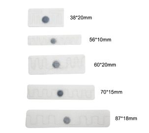 38 * 20mm Płaski lniany tekstylny tag RFID do prania