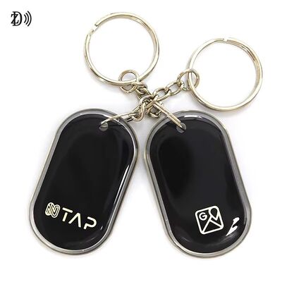 Niestandardowa karta kontroli dostępu do druku NFC 13.56Mhz RFID Epoxy Tag NFC Keychain MIFARE Classic EV1 1K