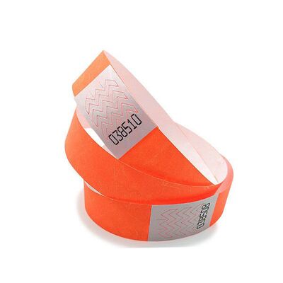 Opaska RFID z wodoodpornego papieru z możliwością druku logo, tłoczenie na gorąco, jednorazowe opaski Tyvek, bilety na imprezy, opaski identyfikacyjne