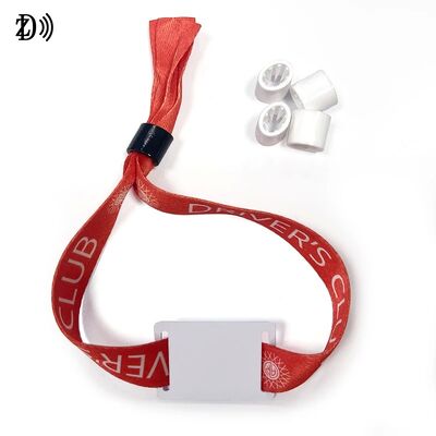 Niestandardowy NFC 13,56MHz jednorazowy bransoletek z tkaniny S50 Chip RFID Bracelet do kontroli dostępu do imprezy